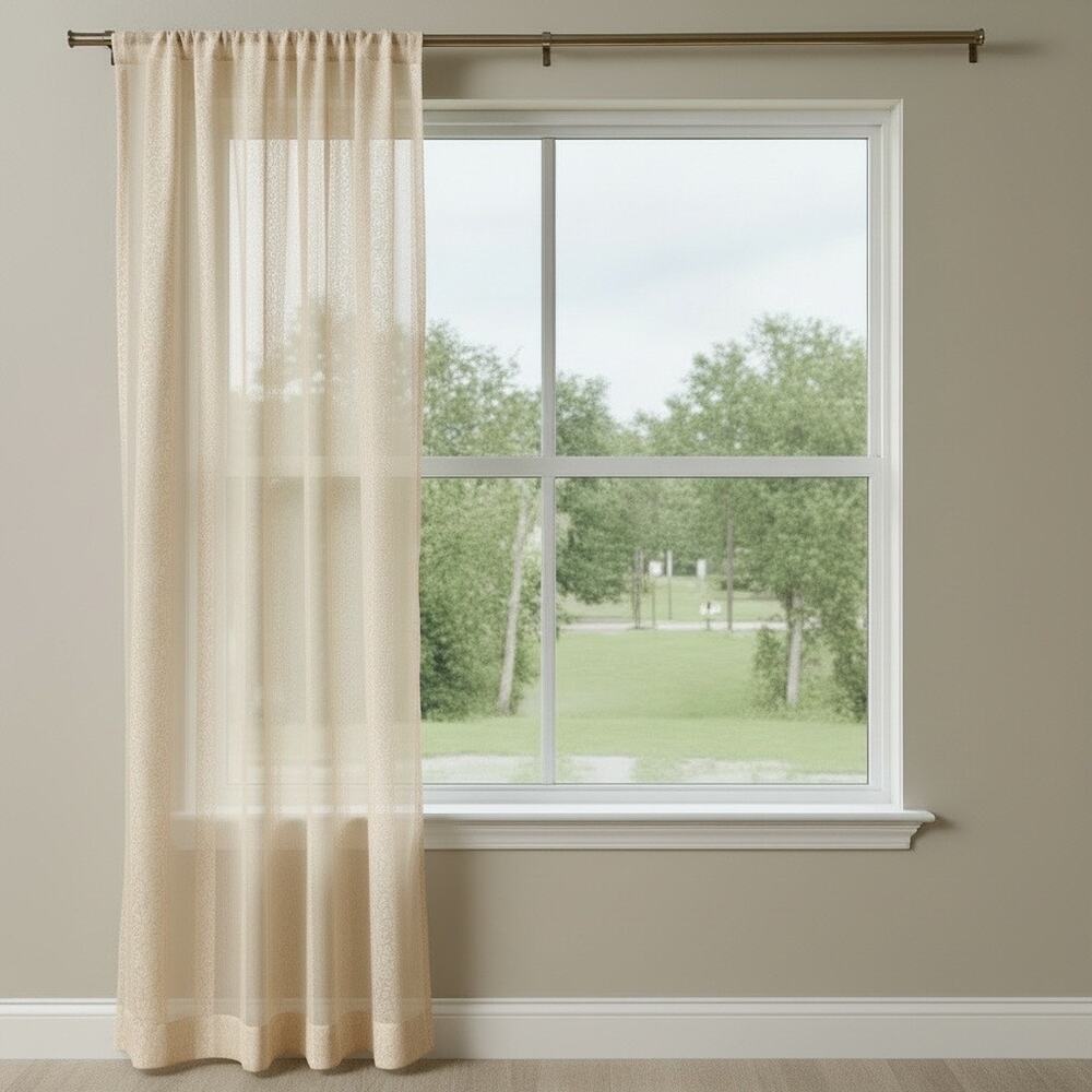 Sheer Embossed Curtain Panel
